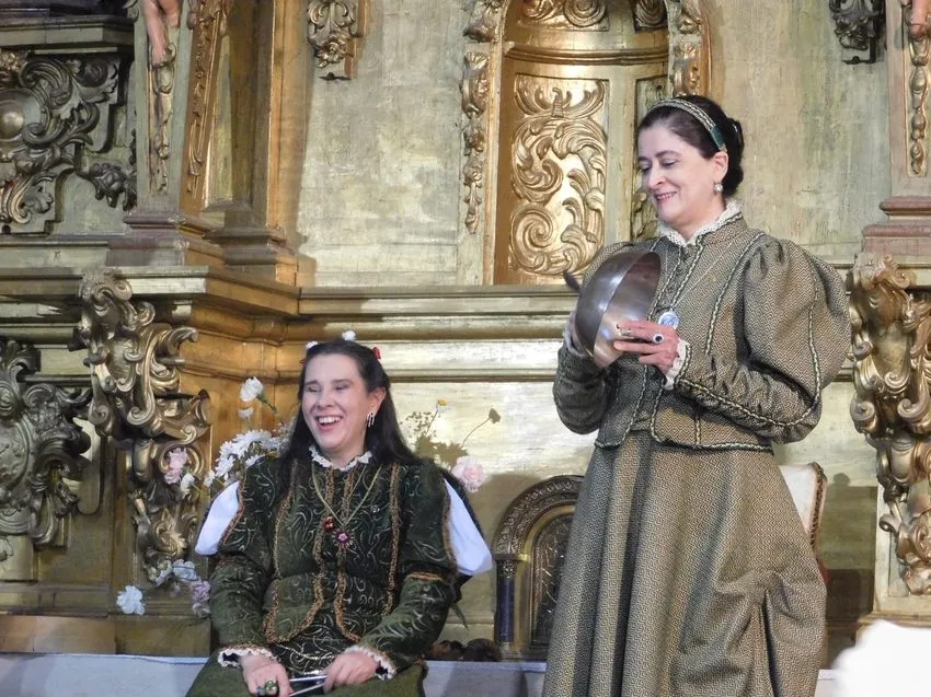 Representación de 'Buscando a Nebrija' en la iglesia parroquial de Monleras