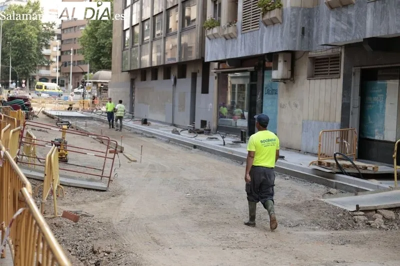 Obras en la calle Álvaro Gil. Foto de David Sañudo