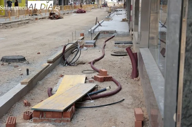 Obras en la calle Álvaro Gil. Foto de David Sañudo