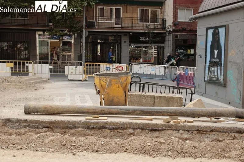 Obras en la calle Álvaro Gil. Foto de David Sañudo