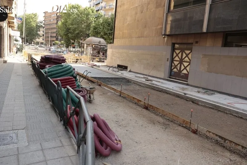 Obras en la calle Álvaro Gil. Foto de David Sañudo