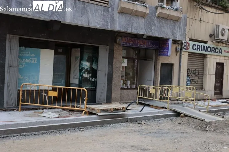 Obras en la calle Álvaro Gil. Foto de David Sañudo