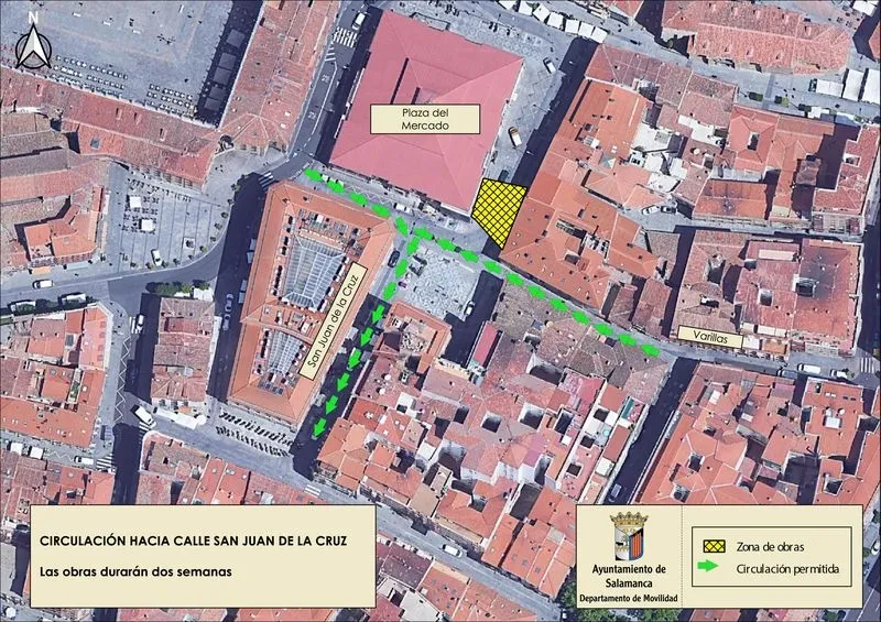 Foto 2 - Cambios en el tr&aacute;fico de la plaza del Mercado y las calles Rosario y Corrales de Monroy