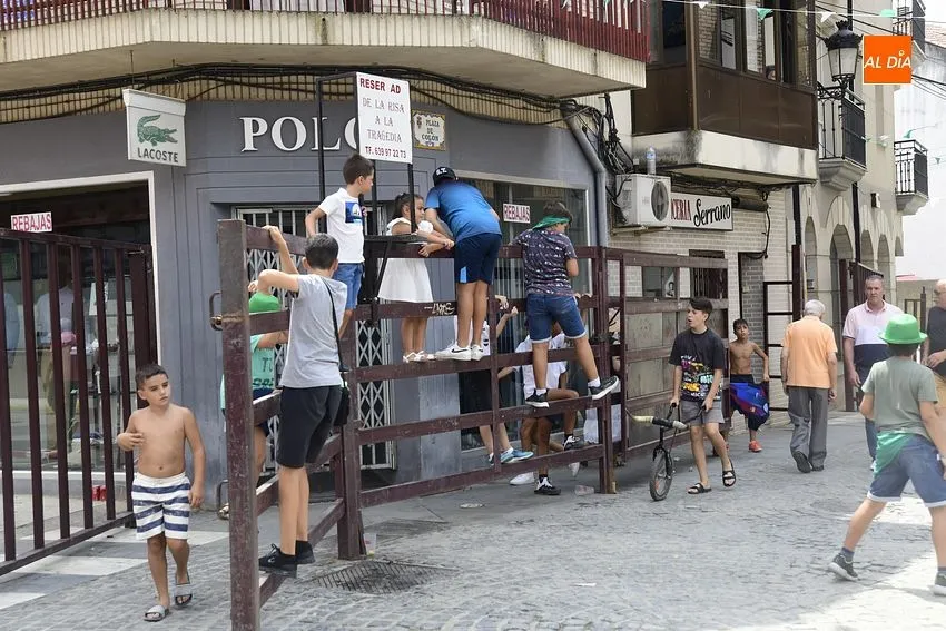 Momento del encierro en las calles de Moraleja/ Fotos: Adrián M. Pastor