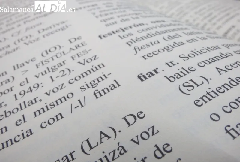 Detalle del interior del 'Diccionario de las hablas de Salamanca'.