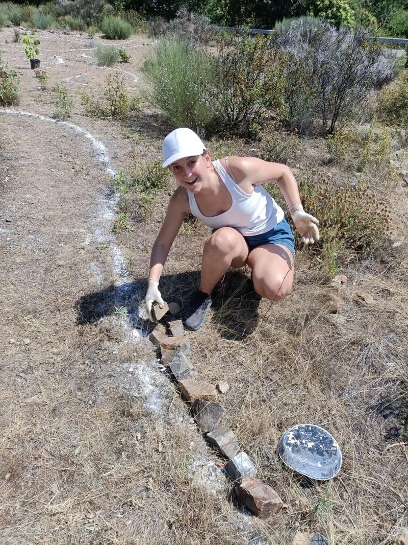 Participantes en el Campo de Voluntariado 'Vía Verde de la Plata'