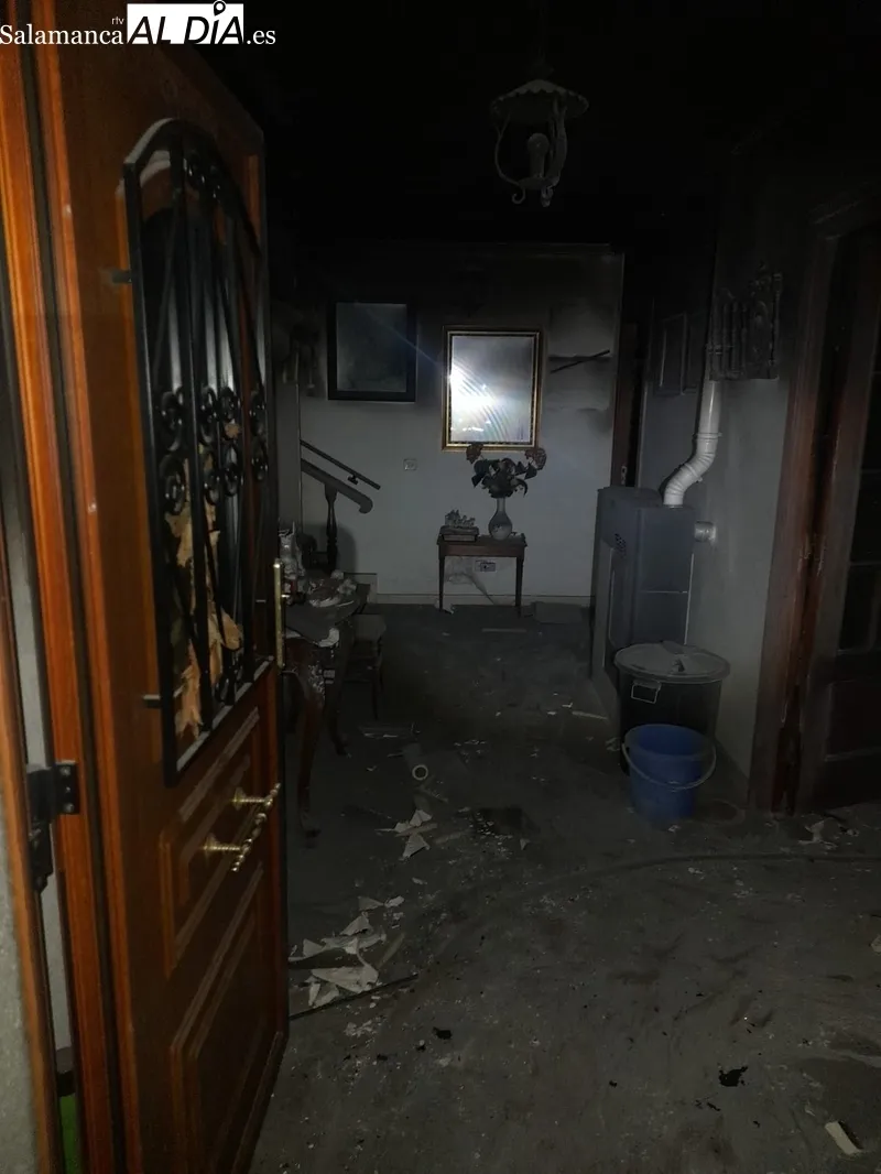 Estado en el que quedóp el interior de la vivienda