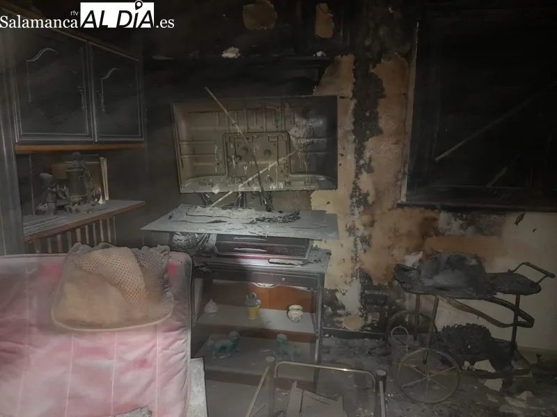 Estado en el que quedóp el interior de la vivienda