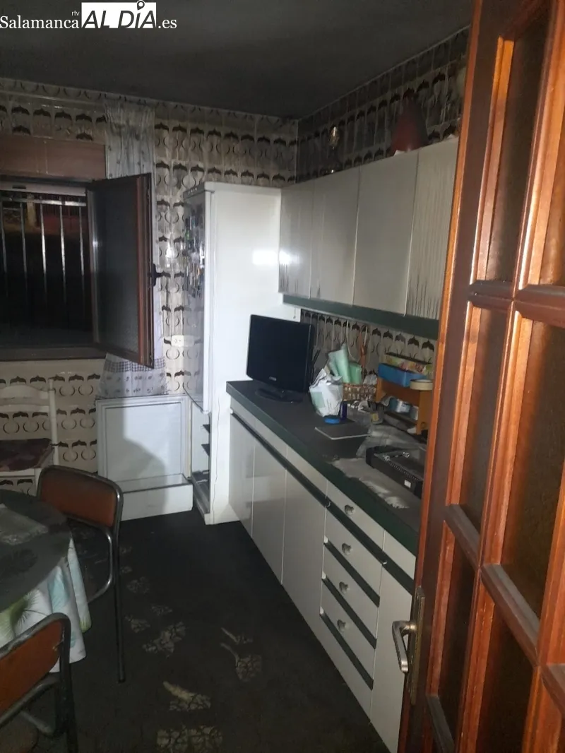 Estado en el que quedóp el interior de la vivienda