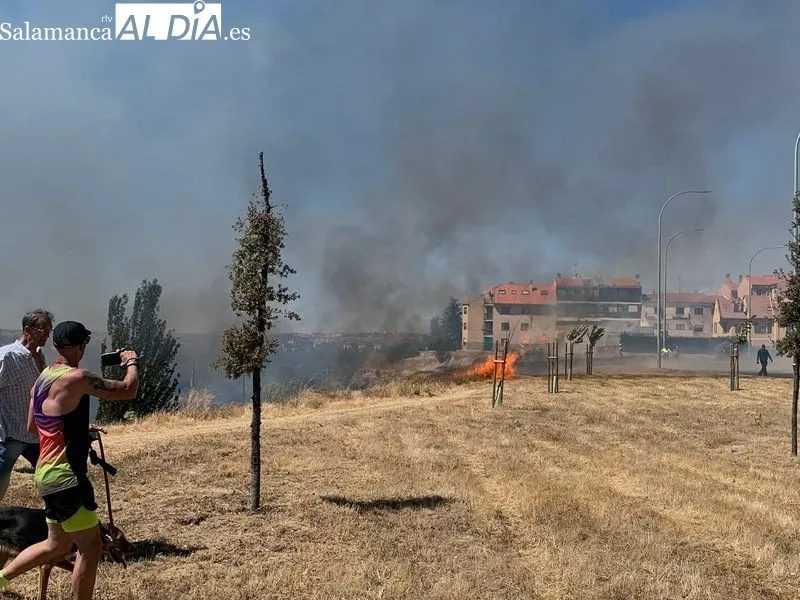 Foto 11 - El barrio del Zurgu&eacute;n sufre un incendio con columnas de humo visibles a gran distancia