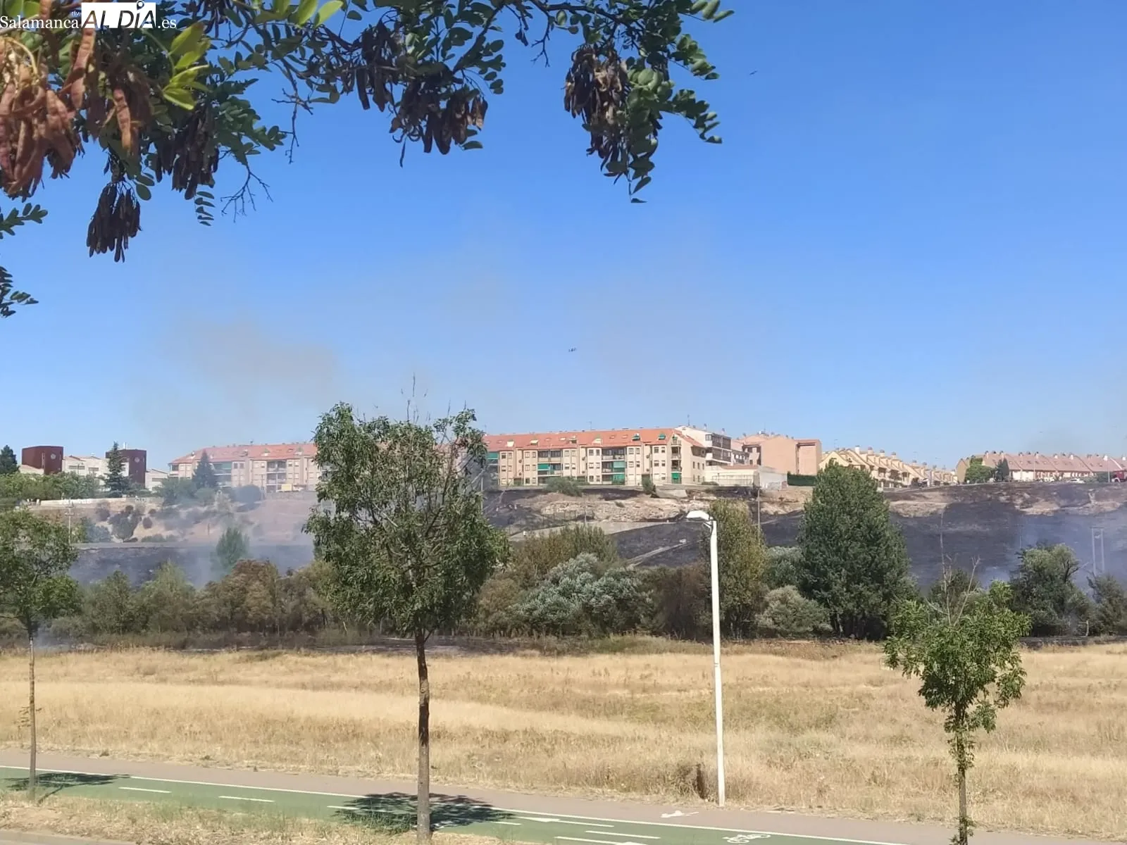 Foto 2 - El barrio del Zurgu&eacute;n sufre un incendio con columnas de humo visibles a gran distancia