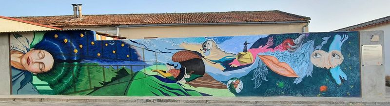Mural que luce ya en la localidad | Foto: Ayuntamiento de Vega de Tirados