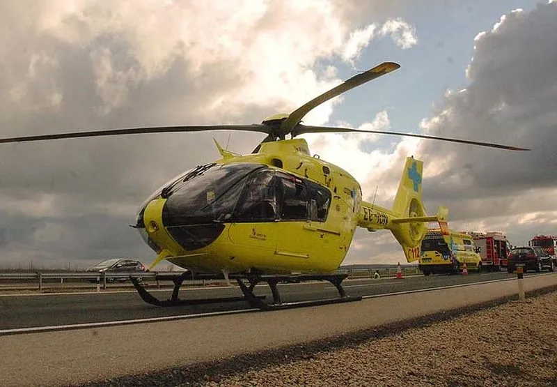 Un helicóptero de Sacyl