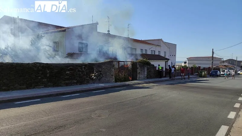 Foto 4 - Los bomberos de Guijuelo sofocan un incendio en la zona periurbana