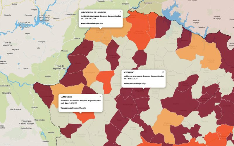 Evolución de la COVID-19 en Las Arribes a 5 de julio de 2022