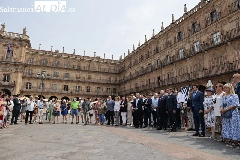 Acto organizado en la Plaza Mayor, con motivo del 25 aniversario del asesinato de Miguel Ángel Blanco