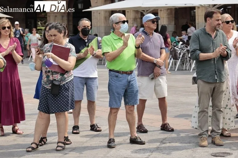 Acto organizado en la Plaza Mayor, con motivo del 25 aniversario del asesinato de Miguel Ángel Blanco