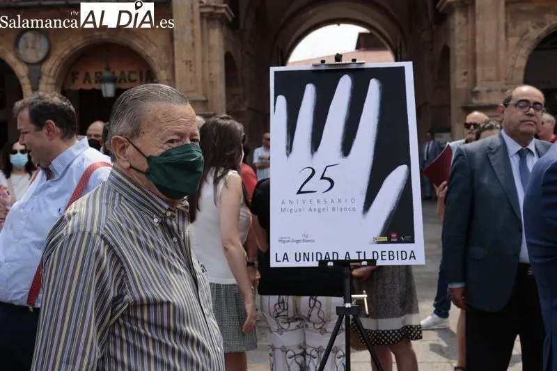Acto organizado en la Plaza Mayor, con motivo del 25 aniversario del asesinato de Miguel Ángel Blanco