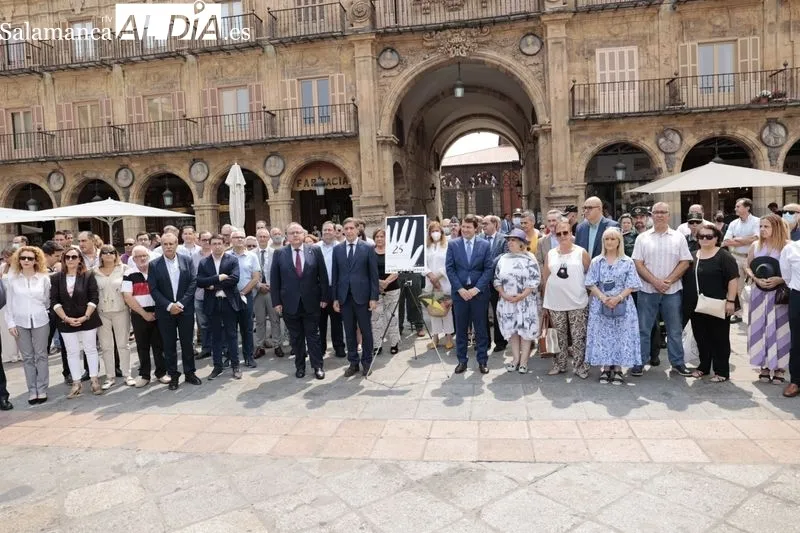 Acto organizado en la Plaza Mayor, con motivo del 25 aniversario del asesinato de Miguel Ángel Blanco