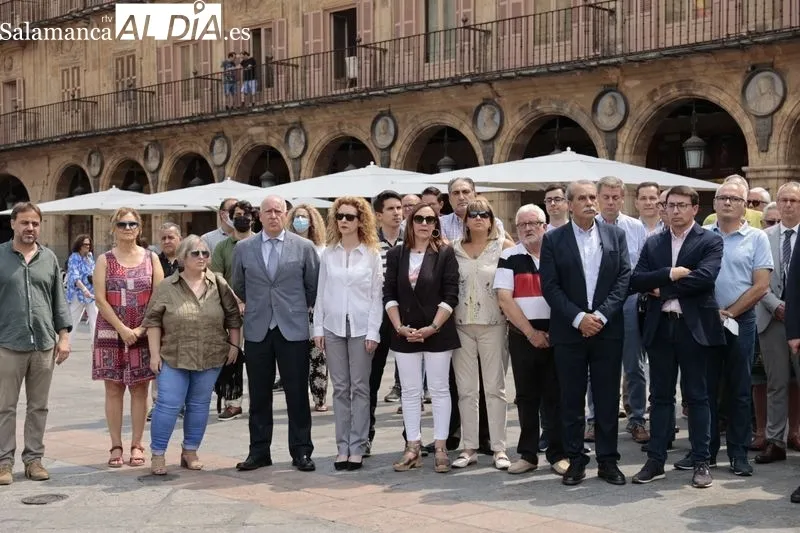 Acto organizado en la Plaza Mayor, con motivo del 25 aniversario del asesinato de Miguel Ángel Blanco