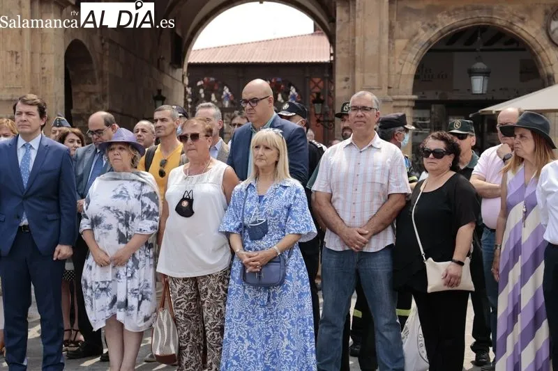 Acto organizado en la Plaza Mayor, con motivo del 25 aniversario del asesinato de Miguel Ángel Blanco