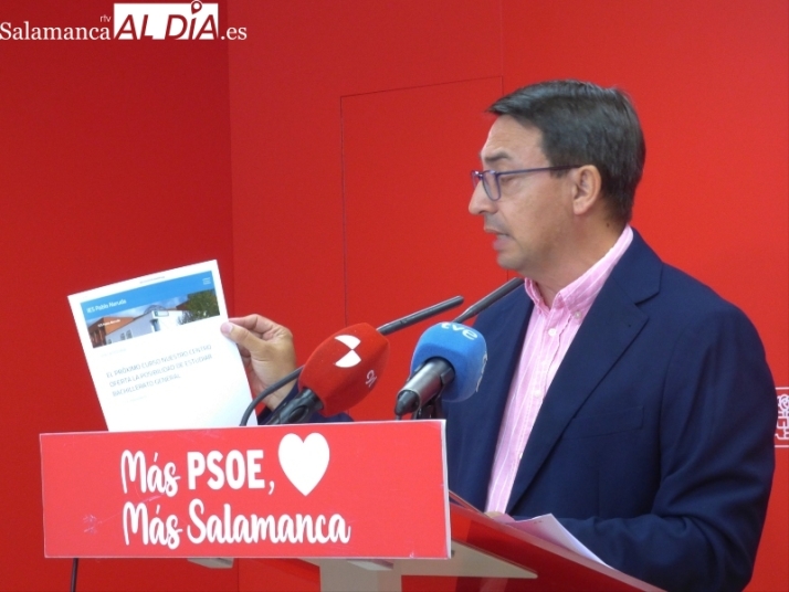 Fernando Pablos, portavoz del PSOE critica que se implante el bachillerato general en Castilla y León el curso que viene