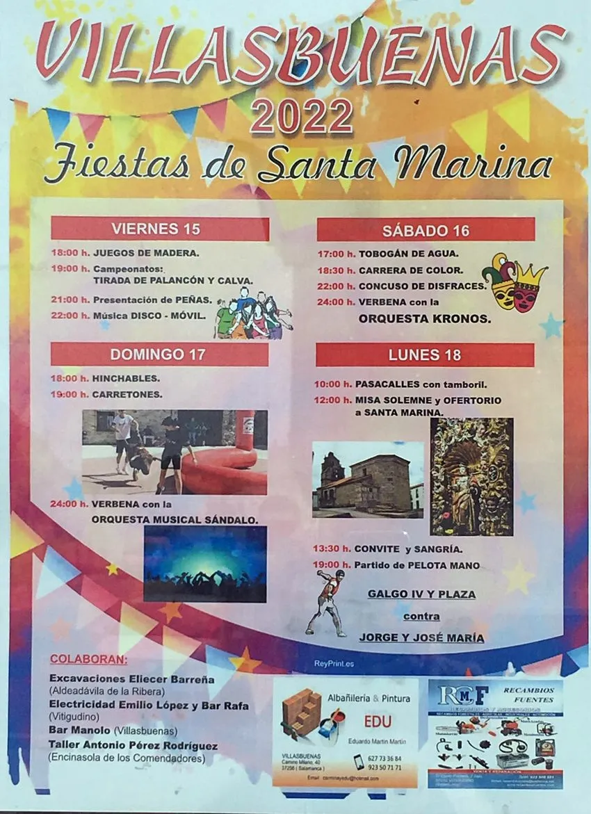 Programa de fiestas de Villasbuenas