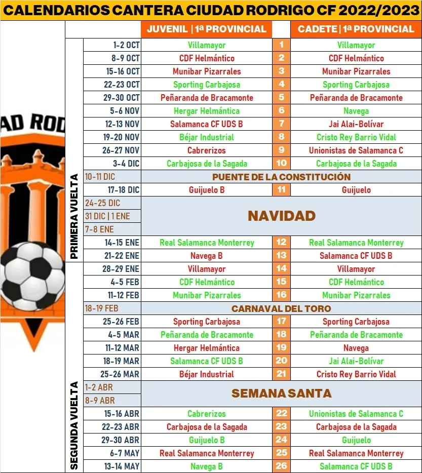 Foto 2 - El Juvenil y el Cadete del Ciudad Rodrigo CF ya tienen calendarios para la temporada 2022/2023