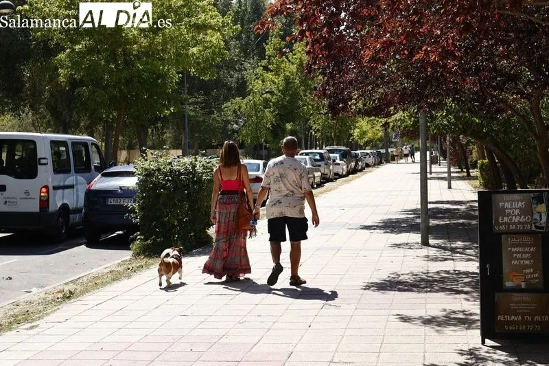 Paseantes y deportistas, esta mañana de domingo en La Aldehuela
