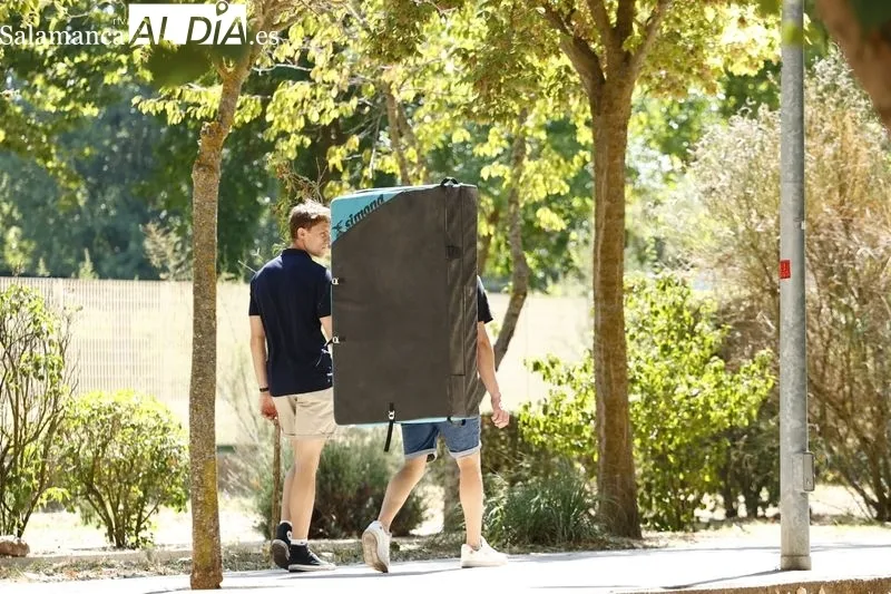 Paseantes y deportistas, esta mañana de domingo en La Aldehuela
