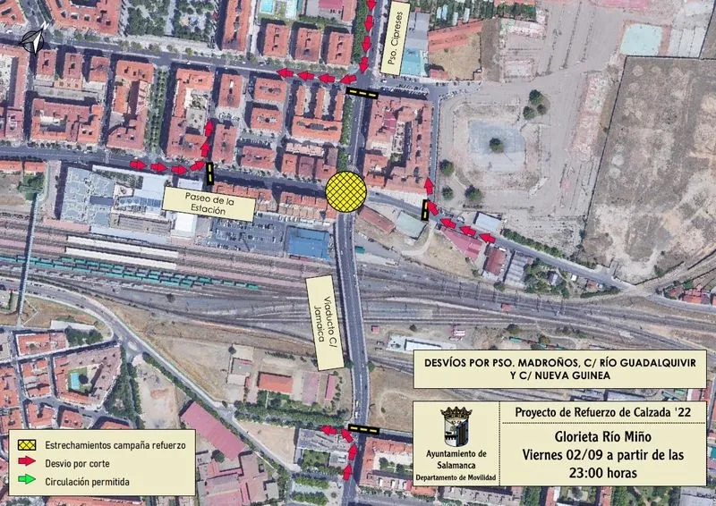 Foto 2 - Cortes de tr&aacute;fico para el viernes en la Plaza de Espa&ntilde;a y al final del paseo de la Estaci&oacute;n
