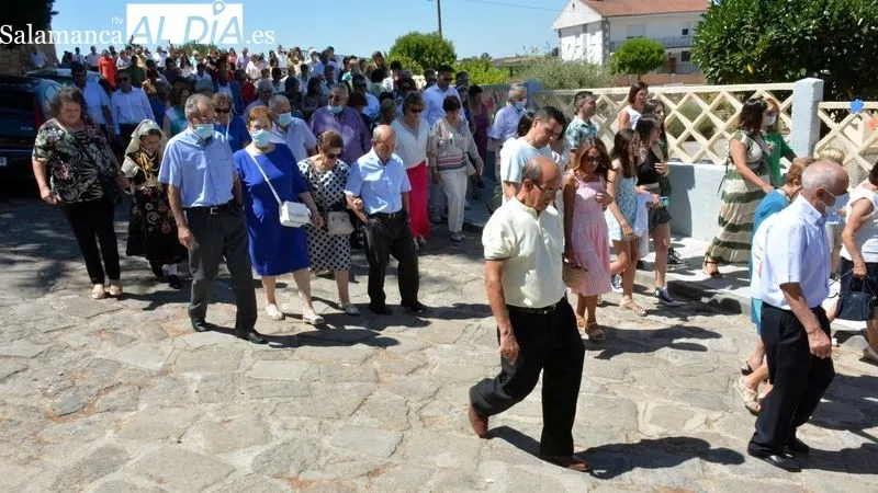 La imagen de La Virgen de la Asunción fue llevada en procesión por las calles de la villa