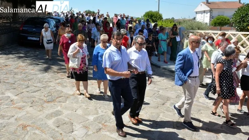 La imagen de La Virgen de la Asunción fue llevada en procesión por las calles de la villa