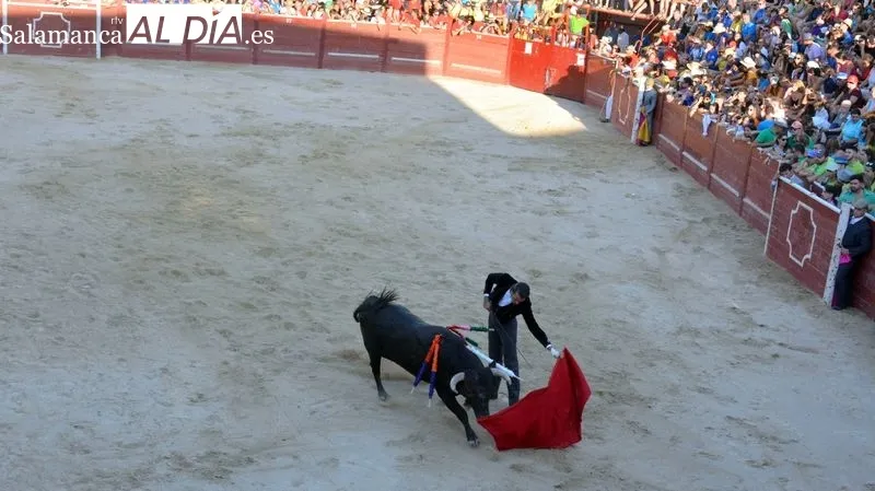 El coso taurino montado en la Plaza acogió el primer festival taurino de las fiestas