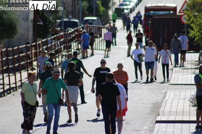 Primer encierro de las fiestas de Villarino con novillos de Valrubio / CORRAL