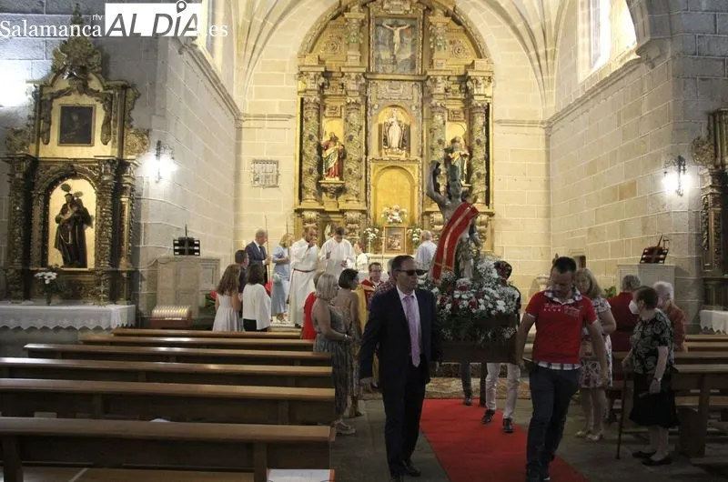 San Sebastián volvía este año a salir en procesión en Vilvestre