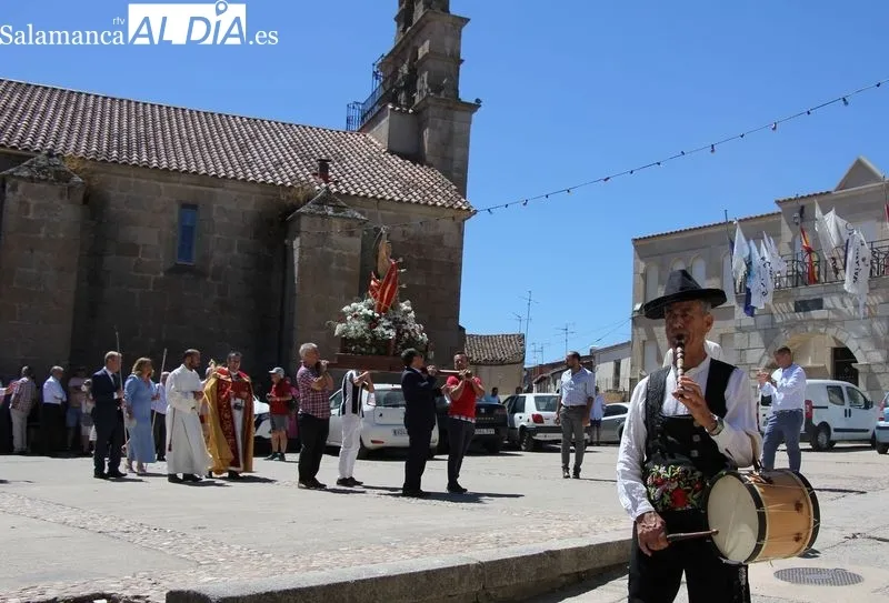 San Sebastián volvía este año a salir en procesión en Vilvestre