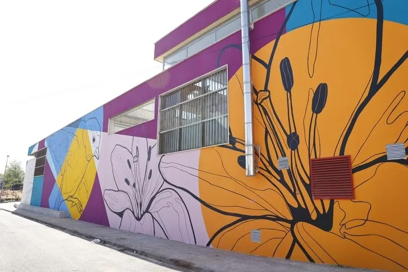 Presentación del nuevo mural de la Escuela Infantil de Santa Marta de Tormes. Foto de David Sañudo