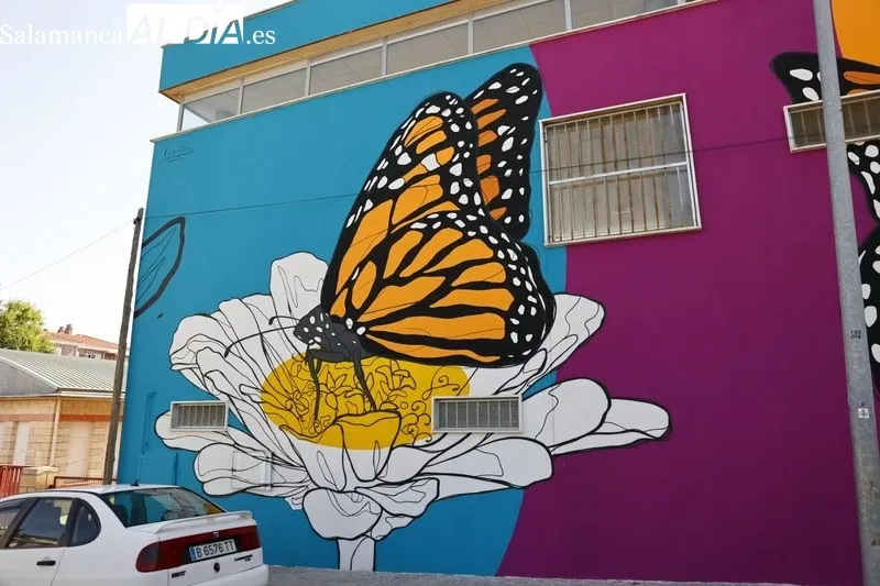 Presentación del nuevo mural de la Escuela Infantil de Santa Marta de Tormes. Foto de David Sañudo