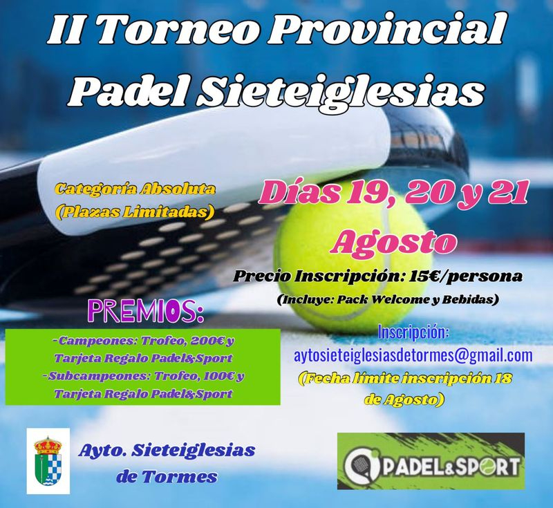 Foto 1 - II Torneo Provincial de Pádel en Sieteiglesias de Tormes