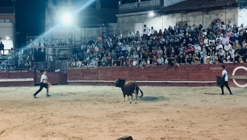 Festejo de recortes por Talento Castellano la pasada noche en Villarino de los Aires