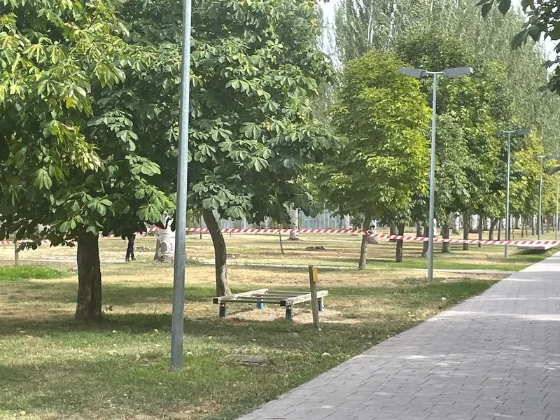 Una zona de La Aldehuela, cerrada por precaución