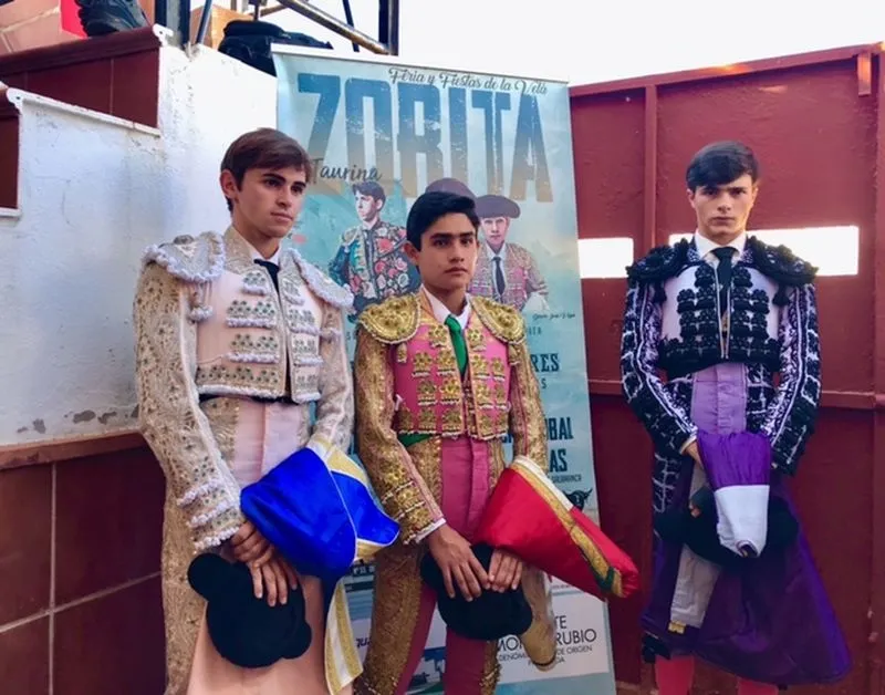 Cristóbal Arenas, alumno mexicano de la Escuela Taurina de Salamanca, que ha ganado en el Bolsín de Zorita (Cáceres)