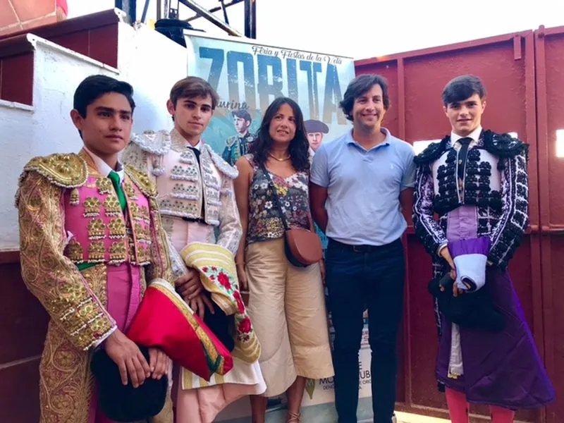Cristóbal Arenas, alumno mexicano de la Escuela Taurina de Salamanca, que ha ganado en el Bolsín de Zorita (Cáceres)