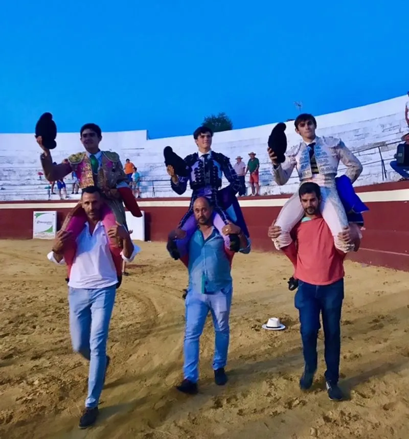 Cristóbal Arenas, alumno mexicano de la Escuela Taurina de Salamanca, que ha ganado en el Bolsín de Zorita (Cáceres)