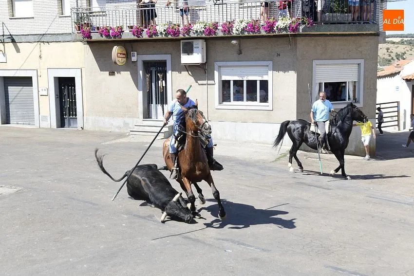 Uno de los momentos del encierro a caballo/ Rep.Gráfico: Adrián M.Pastor