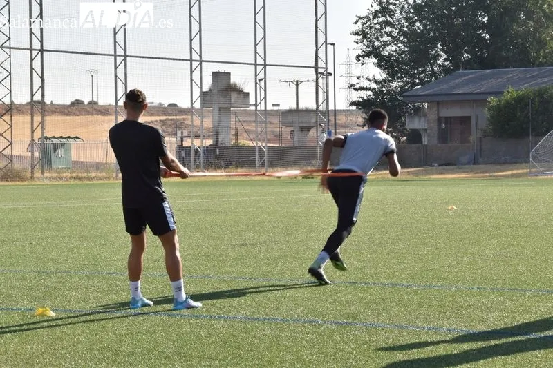 Entrenamiento esta mañana del Salamanca UDS con la última incorporación, Fabio Fonseca