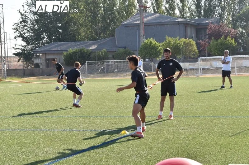 Entrenamiento esta mañana del Salamanca UDS con la última incorporación, Fabio Fonseca