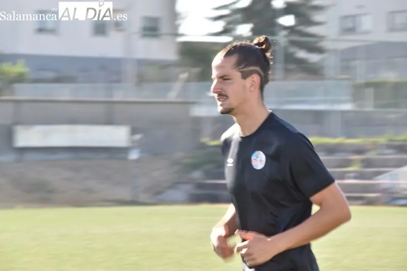 Entrenamiento esta mañana del Salamanca UDS con la última incorporación, Fabio Fonseca