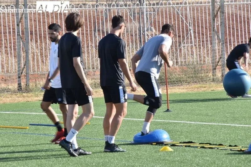 Entrenamiento esta mañana del Salamanca UDS con la última incorporación, Fabio Fonseca